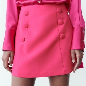 Barbie Pink Zara Buttoned Miniskirt